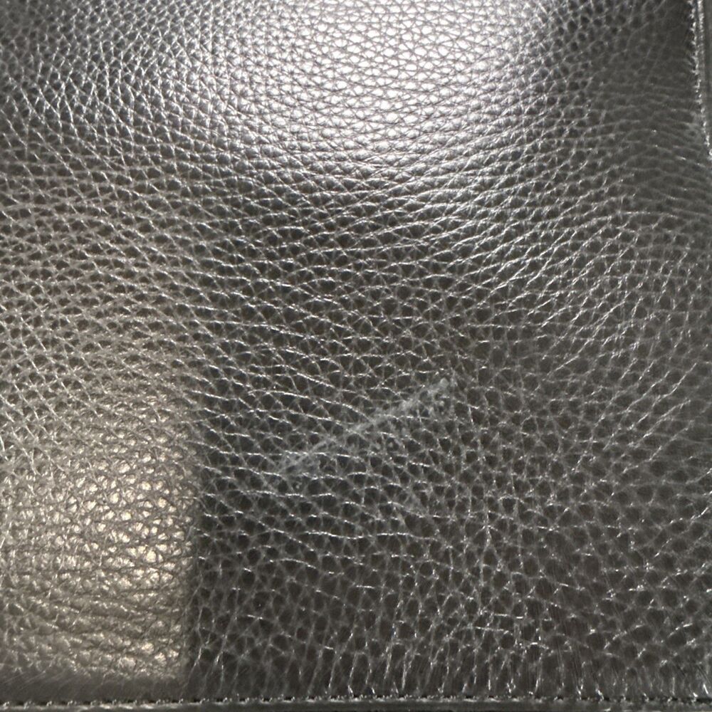 Tory Burch Robinson Pebbled Black Leather Satchel Tote Handles Strap - Picture 4 of 15